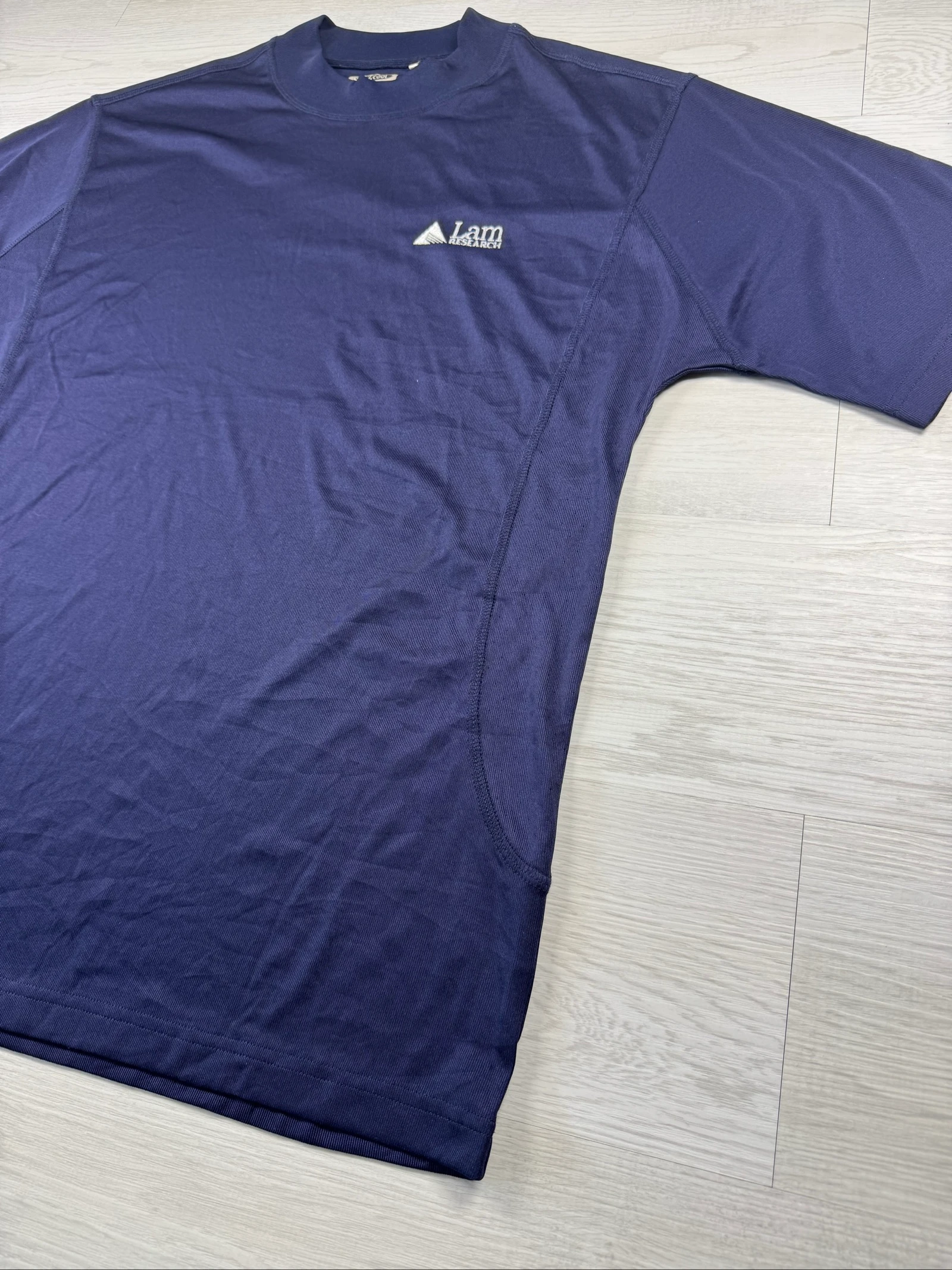 Camiseta Técnica Adidas ClimaCool Lam Research 2007 Azul Marinho Y2K M – photo 2